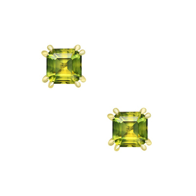 Melba Square Emerald Earrings