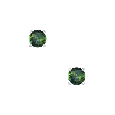Maira Round Sapphire Earrings