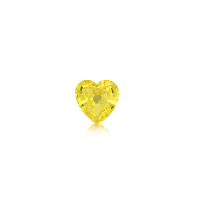 Australian Sapphire Heart 1=1.34ct Deep Yellow