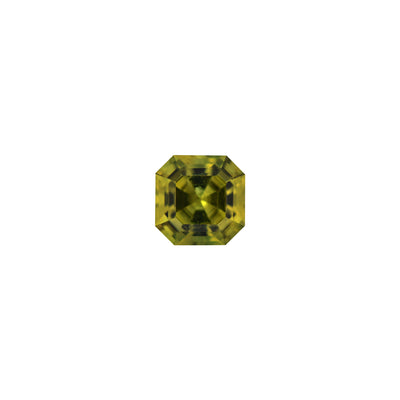 Australian Sapphire Square Emerald 1=1.73ct Yellowish Green