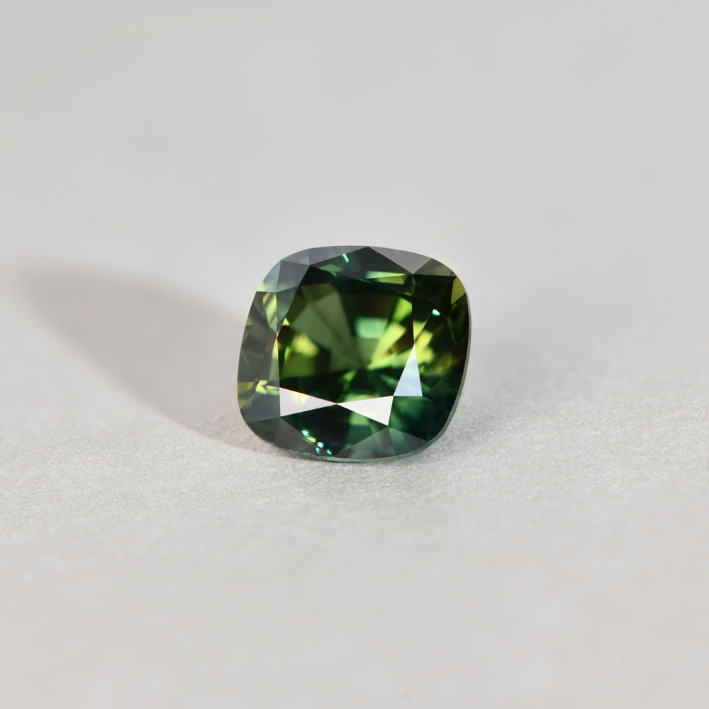 Australian Sapphire Cushion 1 Parti Green