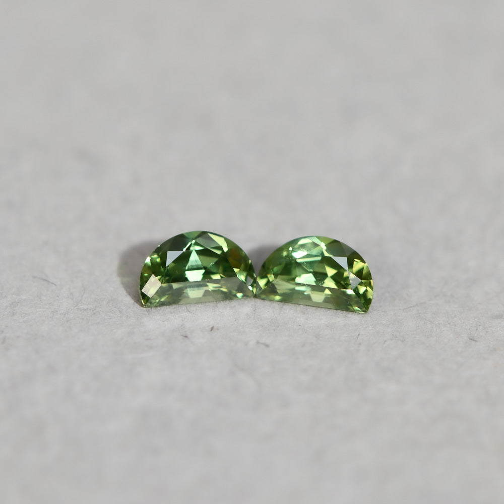 Australian Sapphire Fancy Half Moon 2=0.63ct Green