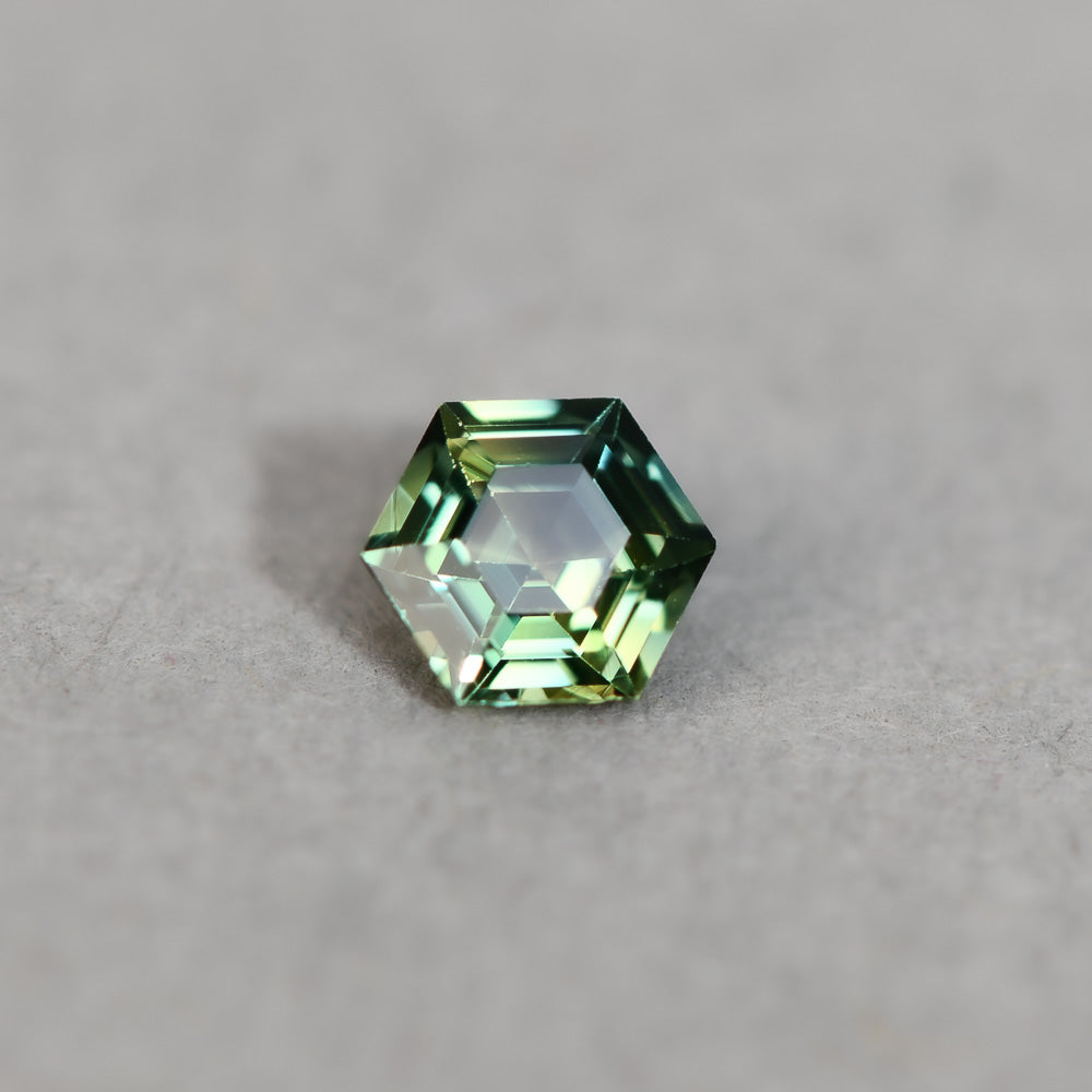 Australian Sapphire Hexagon 1=0.48ct Teal Parti
