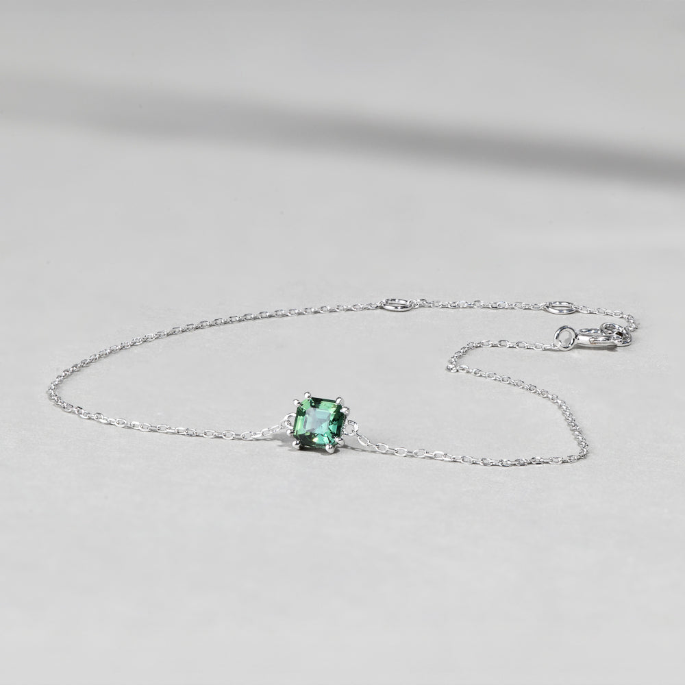 Sadie Square Emerald Bracelet