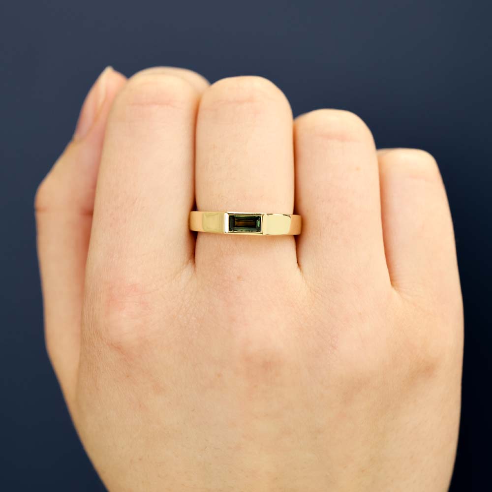 Avery Baguette Sapphire Ring