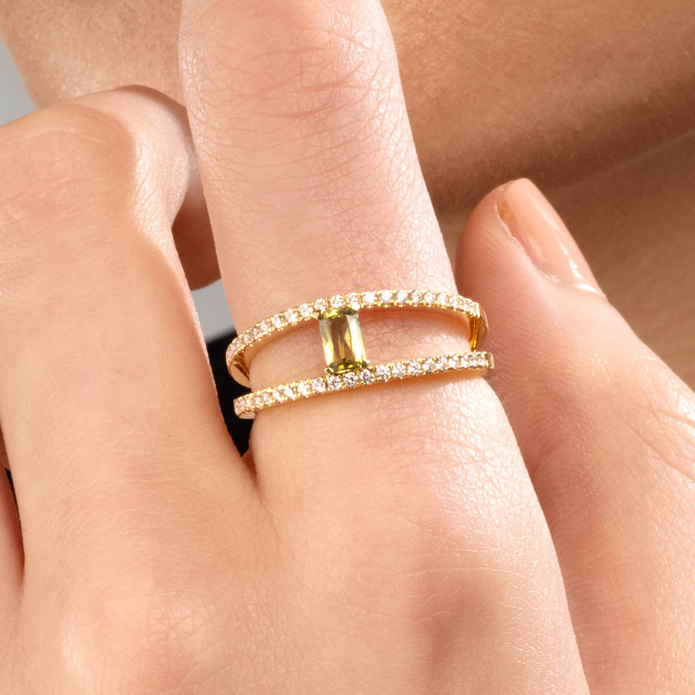Marcella Emerald Sapphire Ring