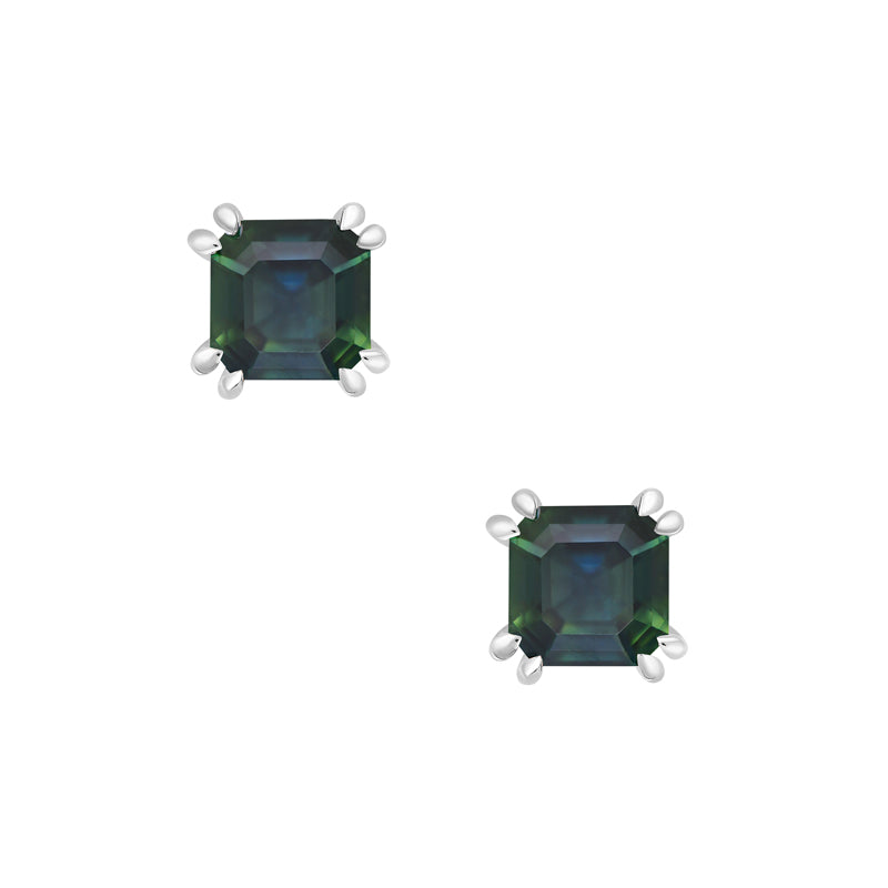 Melba Square Emerald Earrings
