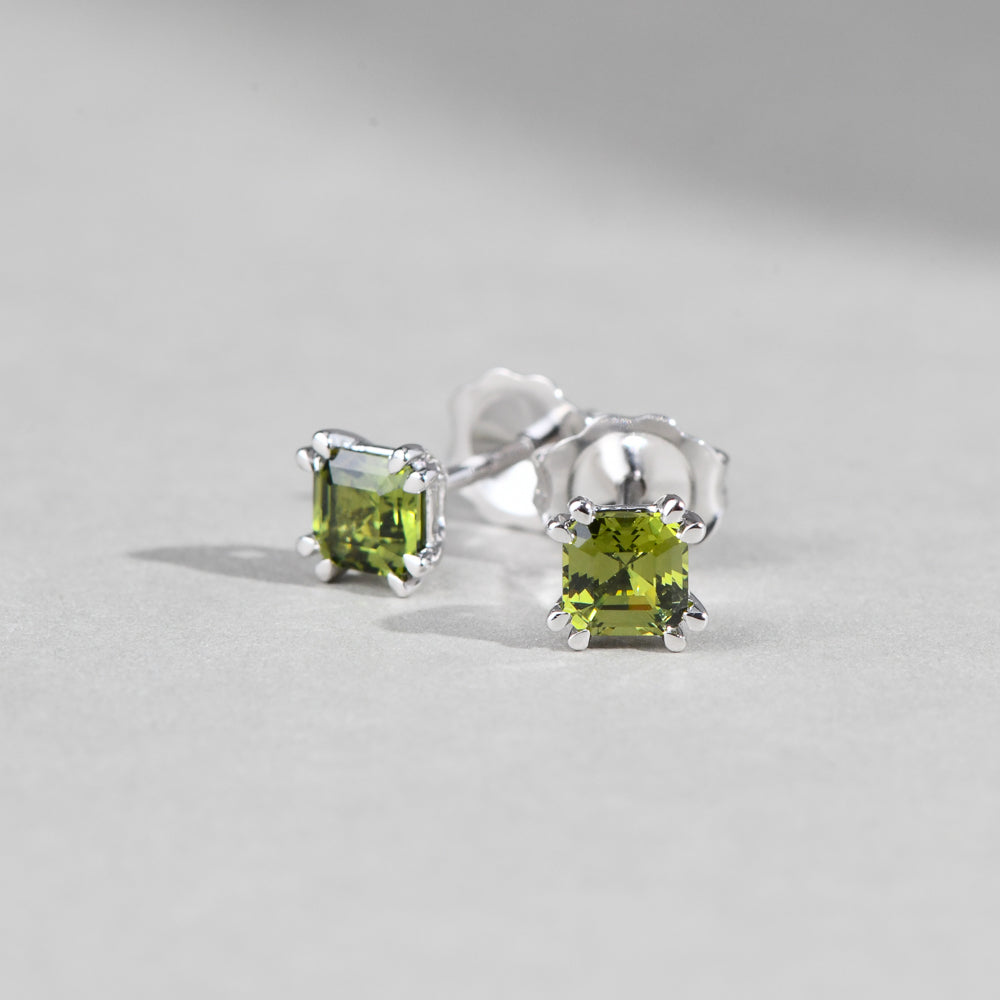 Melba Square Emerald Earrings