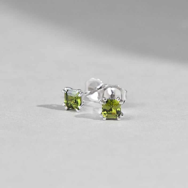 Melba Square Emerald Earrings