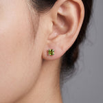 Melba Square Emerald Earrings
