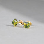 Melba Square Emerald Earrings
