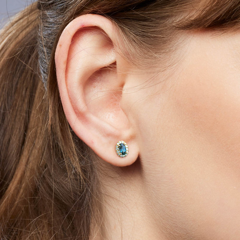 Clarissa Oval Sapphire Earrings