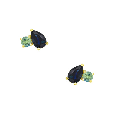 Toi Et Moi Pear Sapphire Earrings