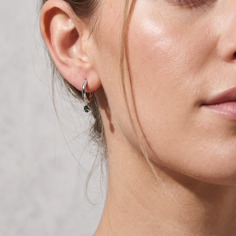 June Round Earrings