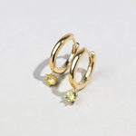 June Round Earrings