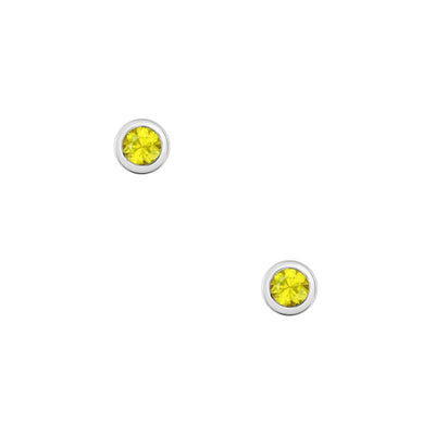 Adelia Round Sapphire Earrings