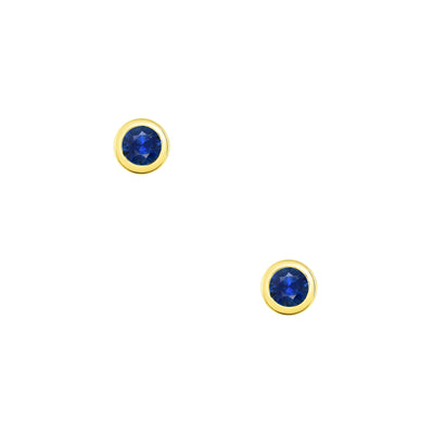 Adelia Round Sapphire Earrings