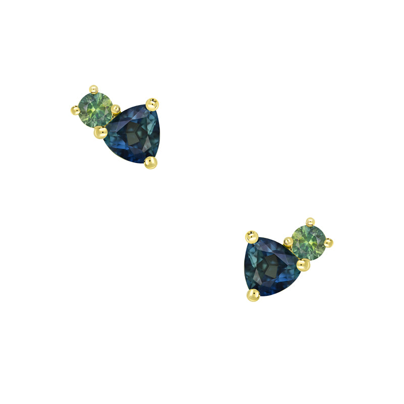 Toi Et Moi Trilliant Sapphire Earrings