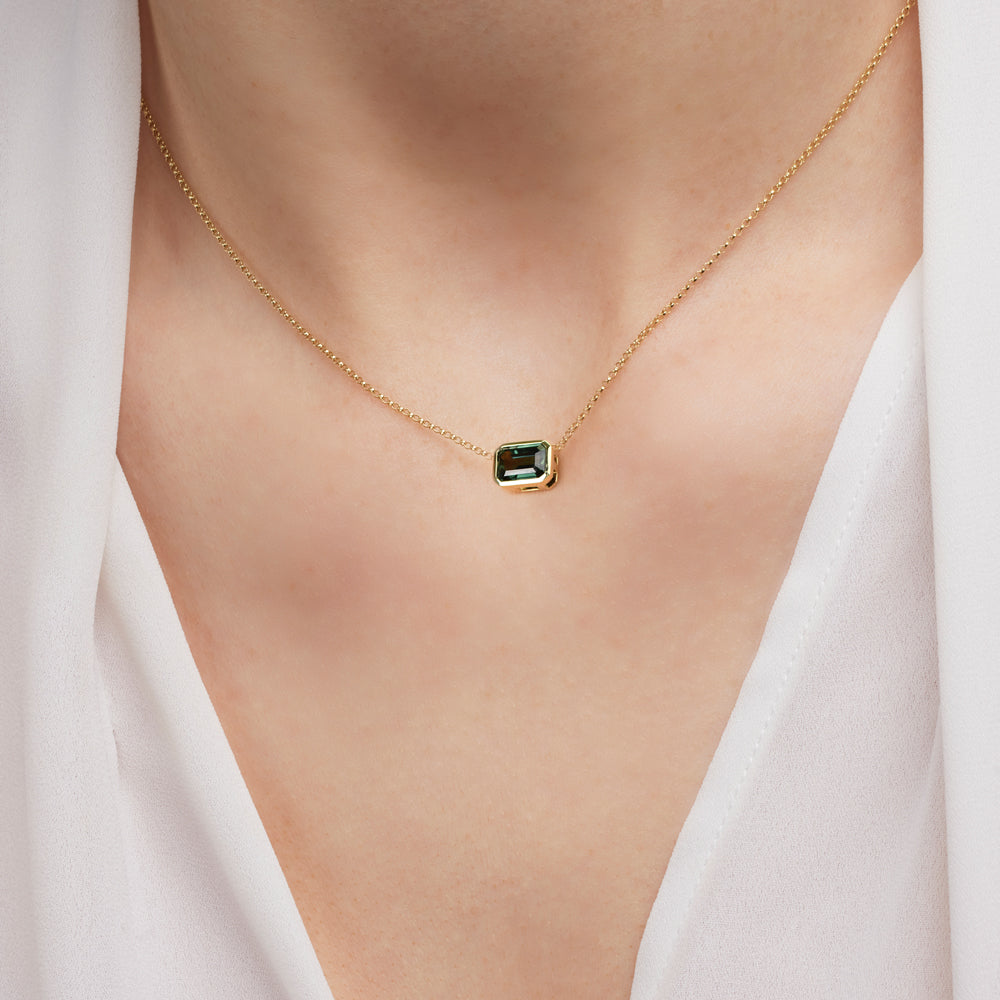 Adelia Emerald Sapphire Necklace