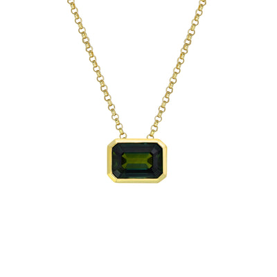 Adelia Emerald Sapphire Necklace