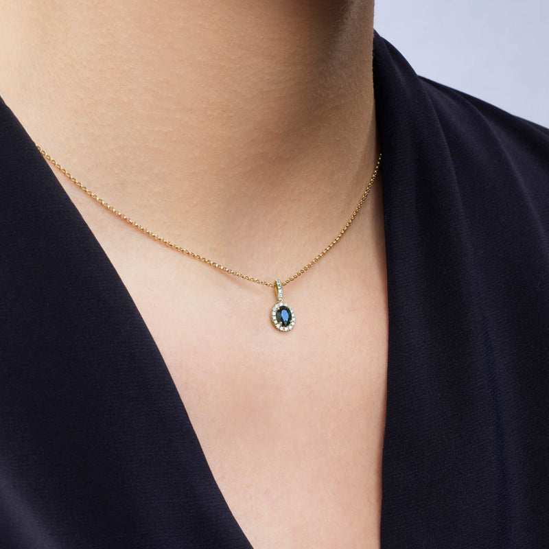 Clarissa Oval Sapphire Necklace