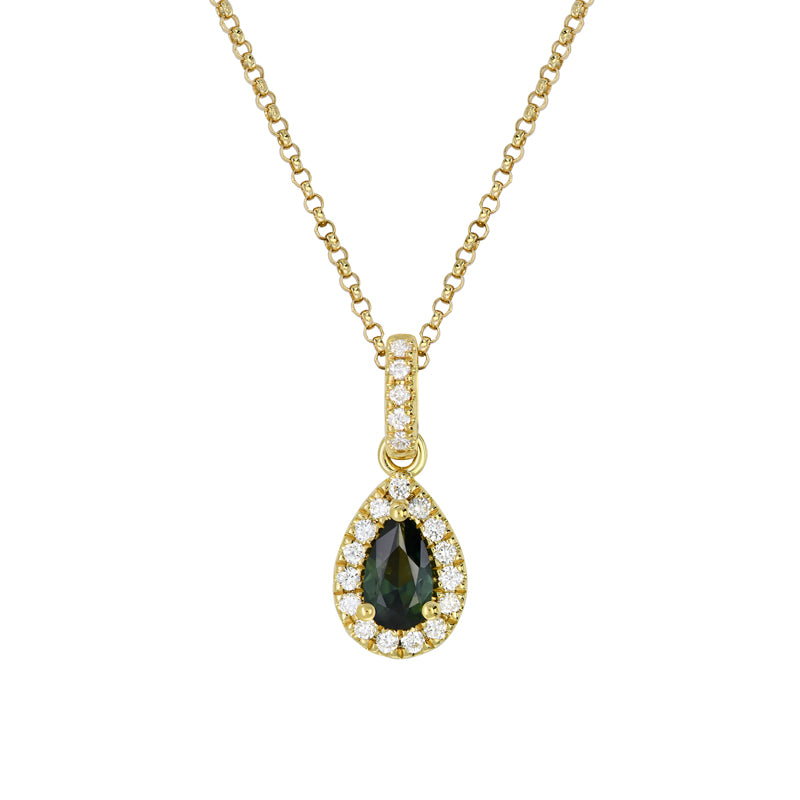 Clarissa Pear Sapphire Necklace