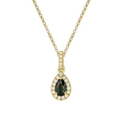 Clarissa Pear Sapphire Necklace