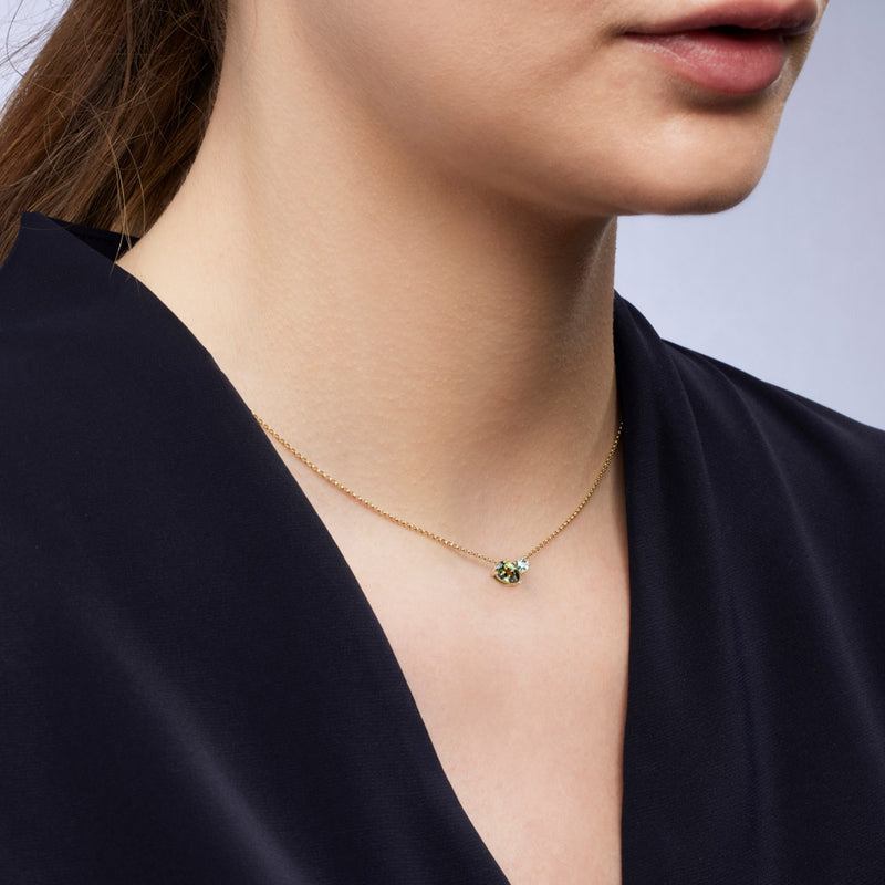 Toi Et Moi Pear Sapphire Necklace