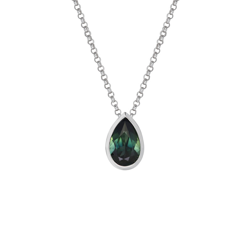 Adelia Pear Sapphire Necklace