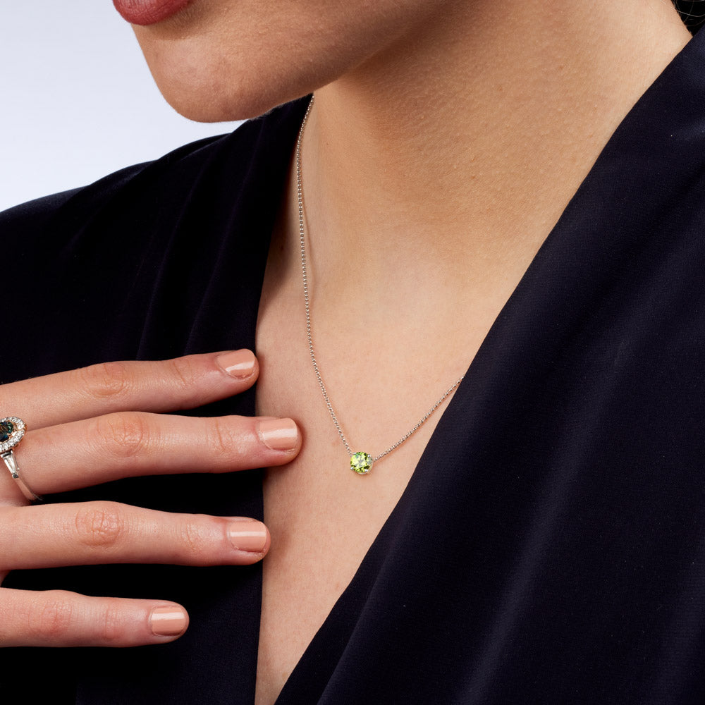 Maira Round Sapphire Necklace