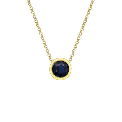 Adelia Round Sapphire Necklace