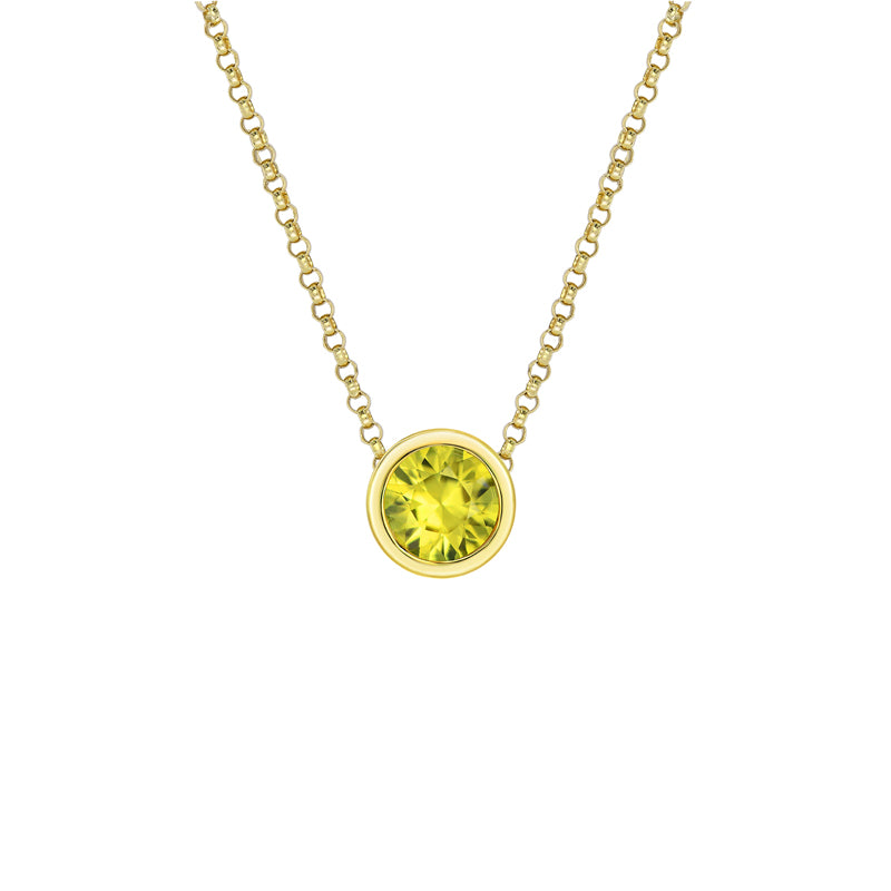 Adelia Round Sapphire Necklace