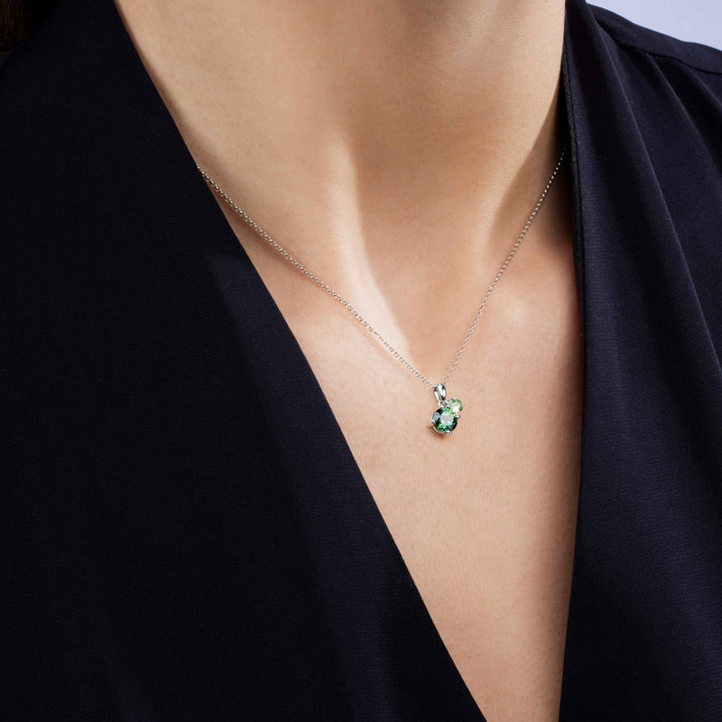 Toi Et Moi Round Sapphire Necklace