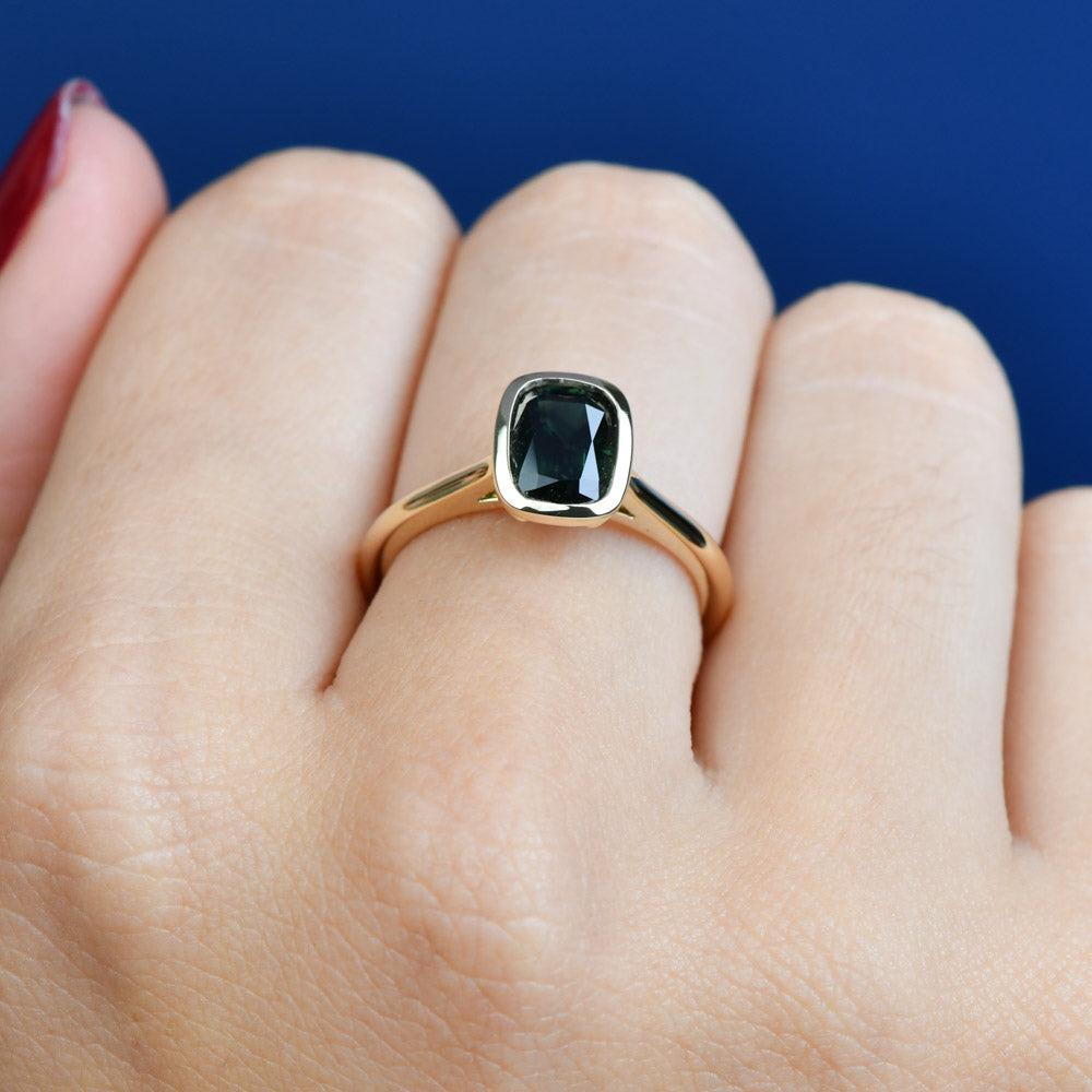 Adelia Cushion Sapphire Ring