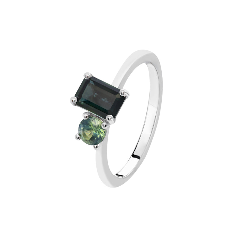 Toi Et Moi Emerald Sapphire Ring