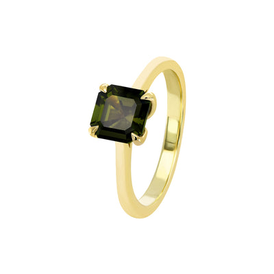 Olivia Square Emerald Sapphire Ring