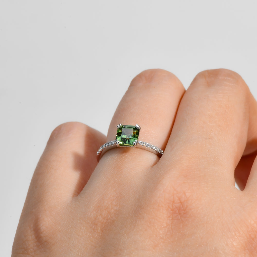 Ramona Square Emerald Ring