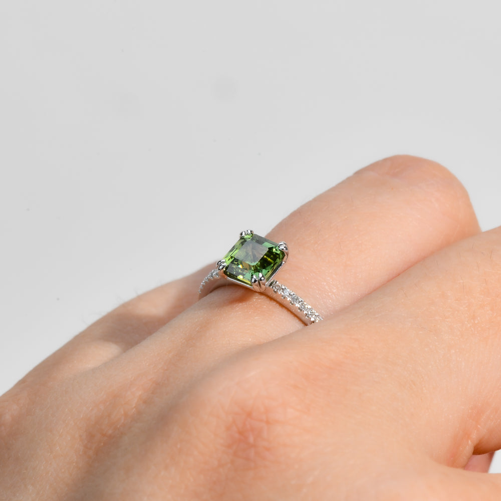 Ramona Square Emerald Ring