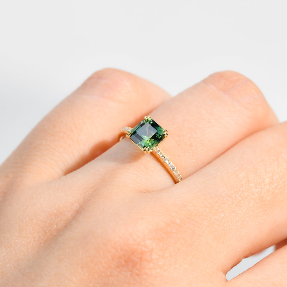 Ramona Square Emerald Ring