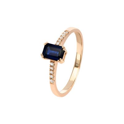 Maisel Octagonal Sapphire Ring