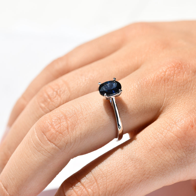 Maira Oval Sapphire Ring