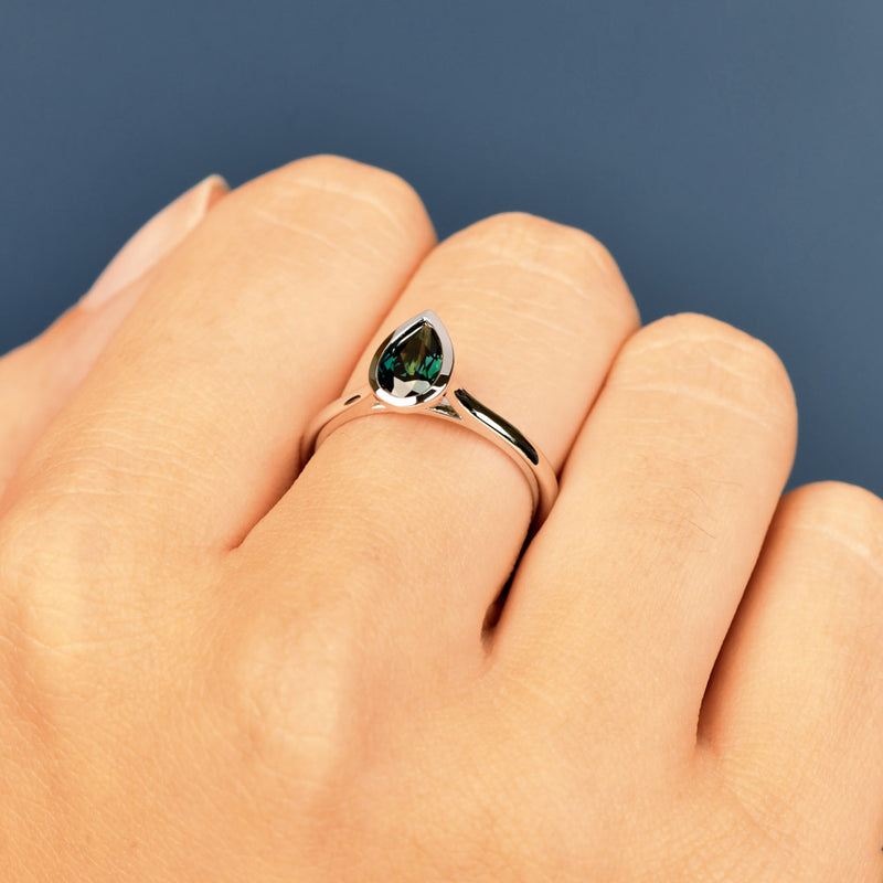 Adelia Pear Sapphire Ring