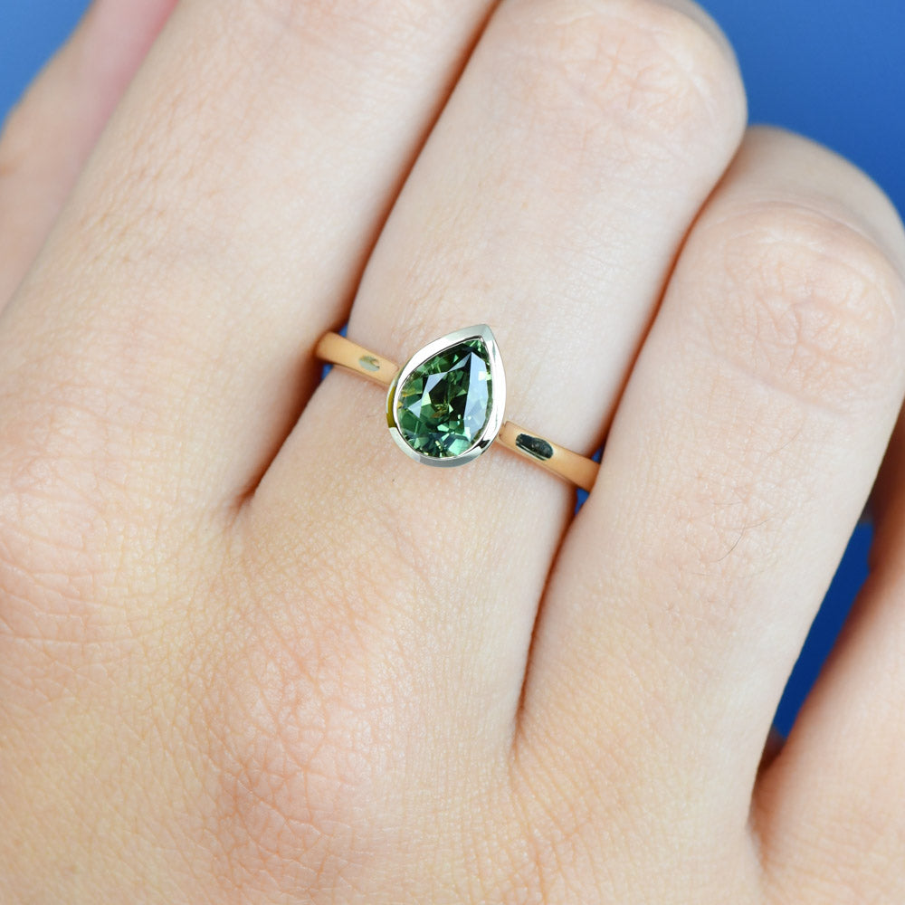 Adelia Pear Sapphire Ring