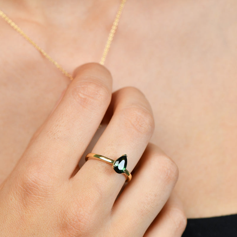 Maira Pear Sapphire Ring