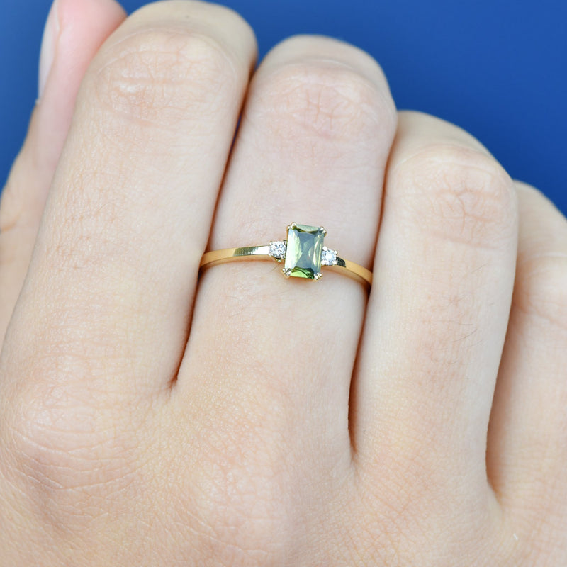 Marceline Radiant Sapphire Ring