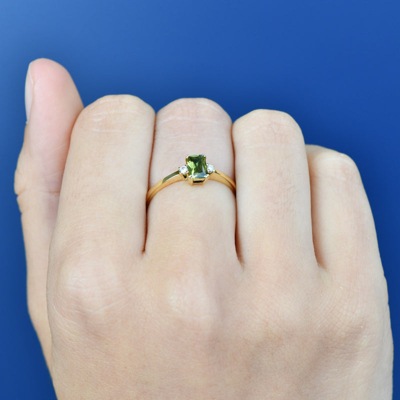 Marceline Radiant Sapphire Ring