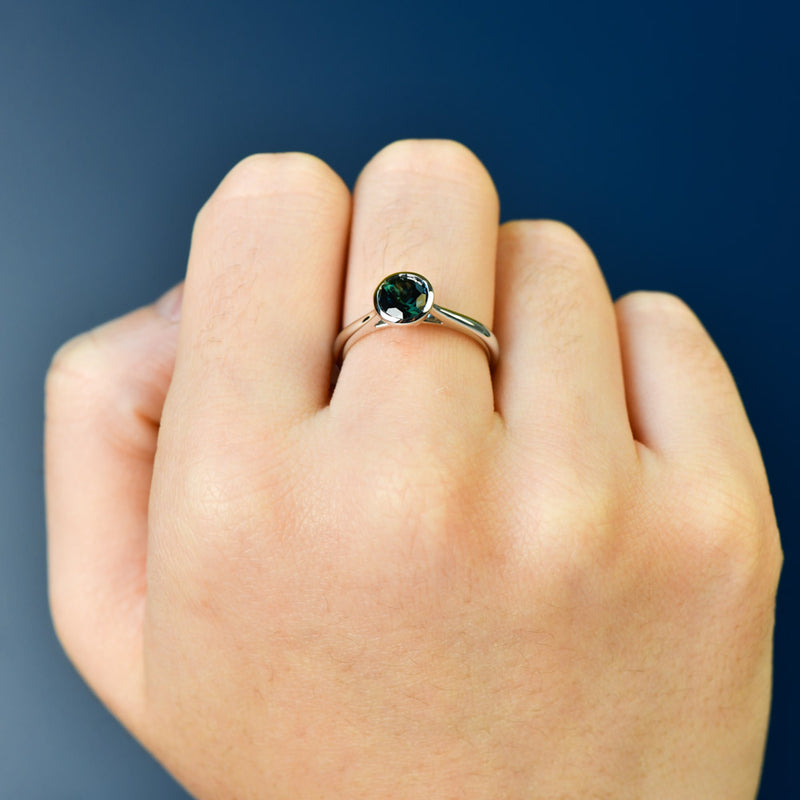 Adelia Round Sapphire Ring