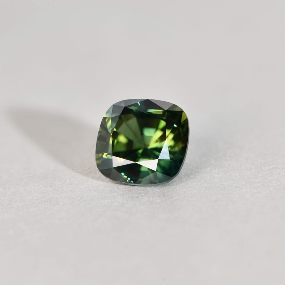 Australian Sapphire Cushion 1 Parti Green