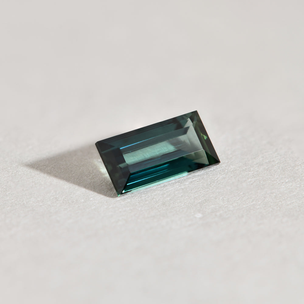 Australian Sapphire Baguette 1 Blueish Teal