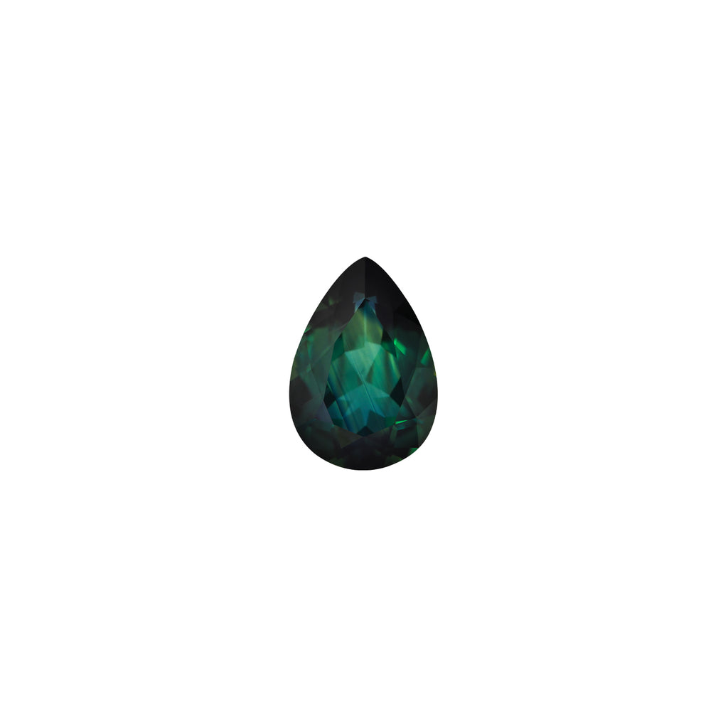 Australian Sapphire Pear 1 Blueish Teal